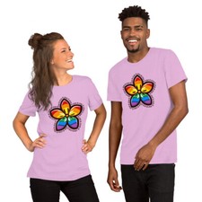 Love is Love Pride Floral Rainbow Unisex t-shirt Made in USA