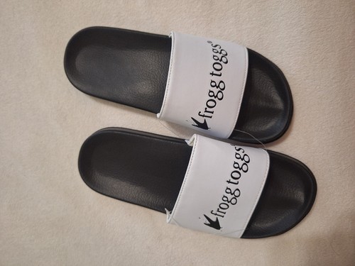 Frogg Toggs Logo Sandals Slides White/Black Men’s Size 12 Fishing Outdoors - Picture 5 of 12