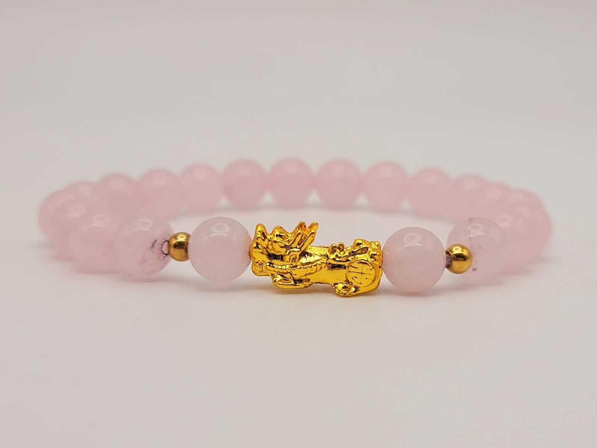 Rose Quartz Bracelet Feng Shui Bracelet MM Self Love Romance