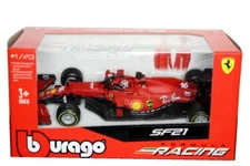 Burago F1 1/43 Scuderia Ferrari F1 Team SF21 Charles Leclerc #16 Formula Racing