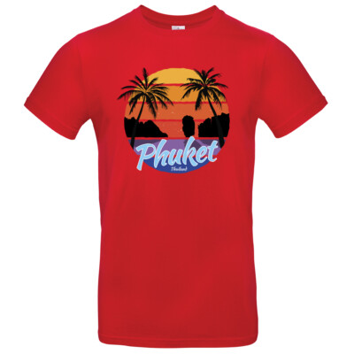 Urlaub Thailand Phuket Sunset T-Shirt Herren Funshirt Urlauber Fernweh