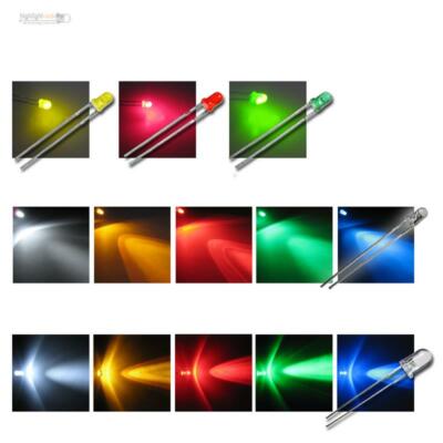 LED 5mm oder 3mm blinkend, blinkende LEDs 3 mm oder 5mm, Leuchtdioden flashing