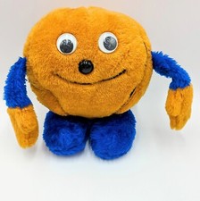 Rare HTF BLUE Vintage Trudy Plush Basketball Head Stuffed Toy Made in the USA