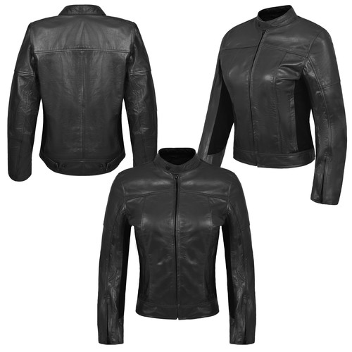 giacca moto donna rebell essent pelle con protezioni omologate CE nero s - Afbeelding 4 van 4