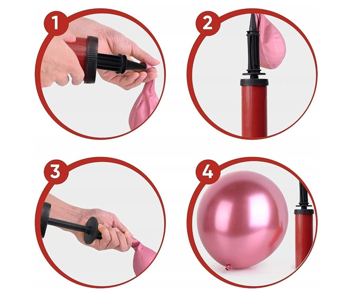 Pompa Per Palloncini Manuale - 2 Pezzi Con 10 Clip, Gonfiatore Per Feste E Eventi - Foto 6