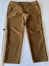Lululemon ABC Slim Fit Pants Utilitech Mens 36x27 Brown Heavy Duty Khaki LM5ABOS