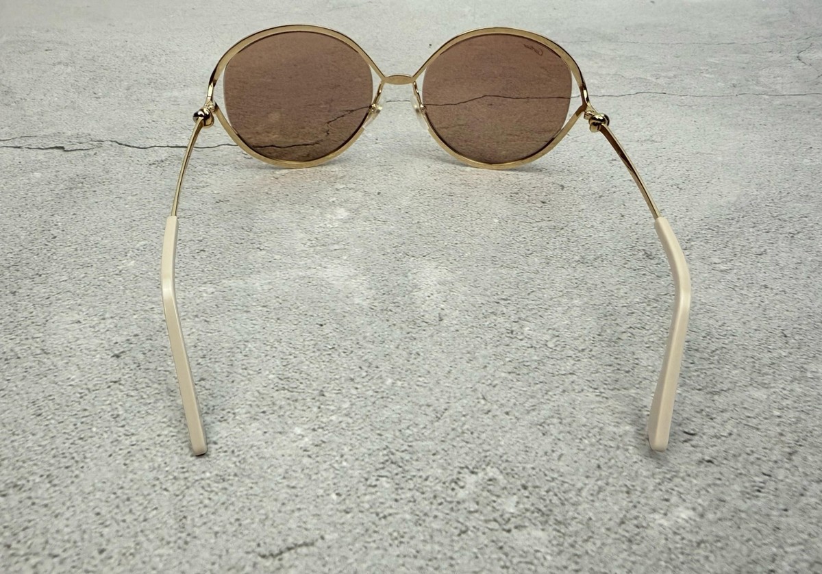 CARTIER CT0226S 001 Gold Sunglasses France Designer CARTIER TRINITY TWO TONE ROUND FRAME SUNGLASSES CT0226S NEW  main image 3