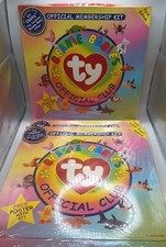 3 Ty Beanie Babies Official Club Membership Kit First Edition Stickers Poster