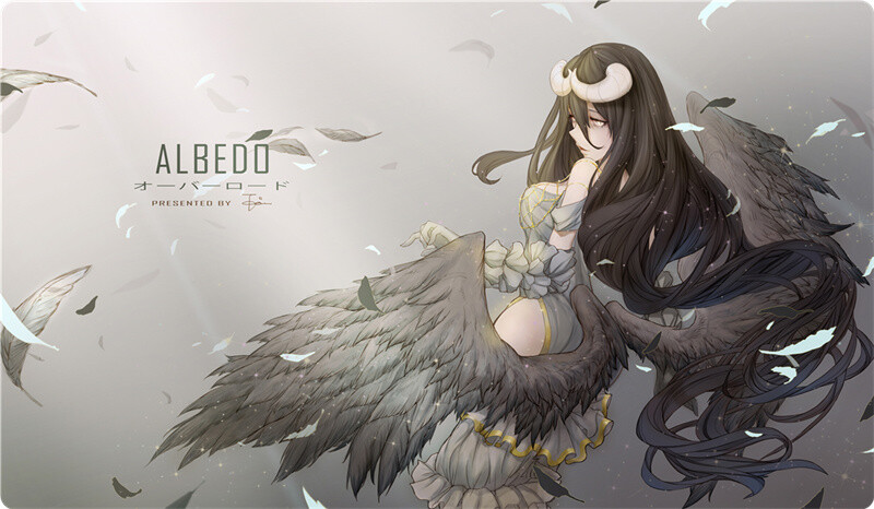Tappetino Da Gioco Anime 60x35 Cm Con Albedo E Shalltear (Overlord) - Morbido Per CCG/TCG