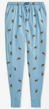Polo RALPH LAUREN Men's Pants Jogger Sleepwear All Over Polo Riding Bear L XL