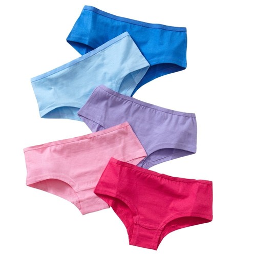 Girls Just Essentials Briefs Pants Knickers Hipster Shorts School Multipack of 5 - Picture 5 of 12