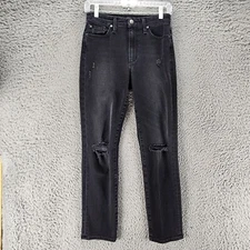 Joe's Jeans Womens 26 The Milla Black Stretch High Rise Straight Ankle *GUC*