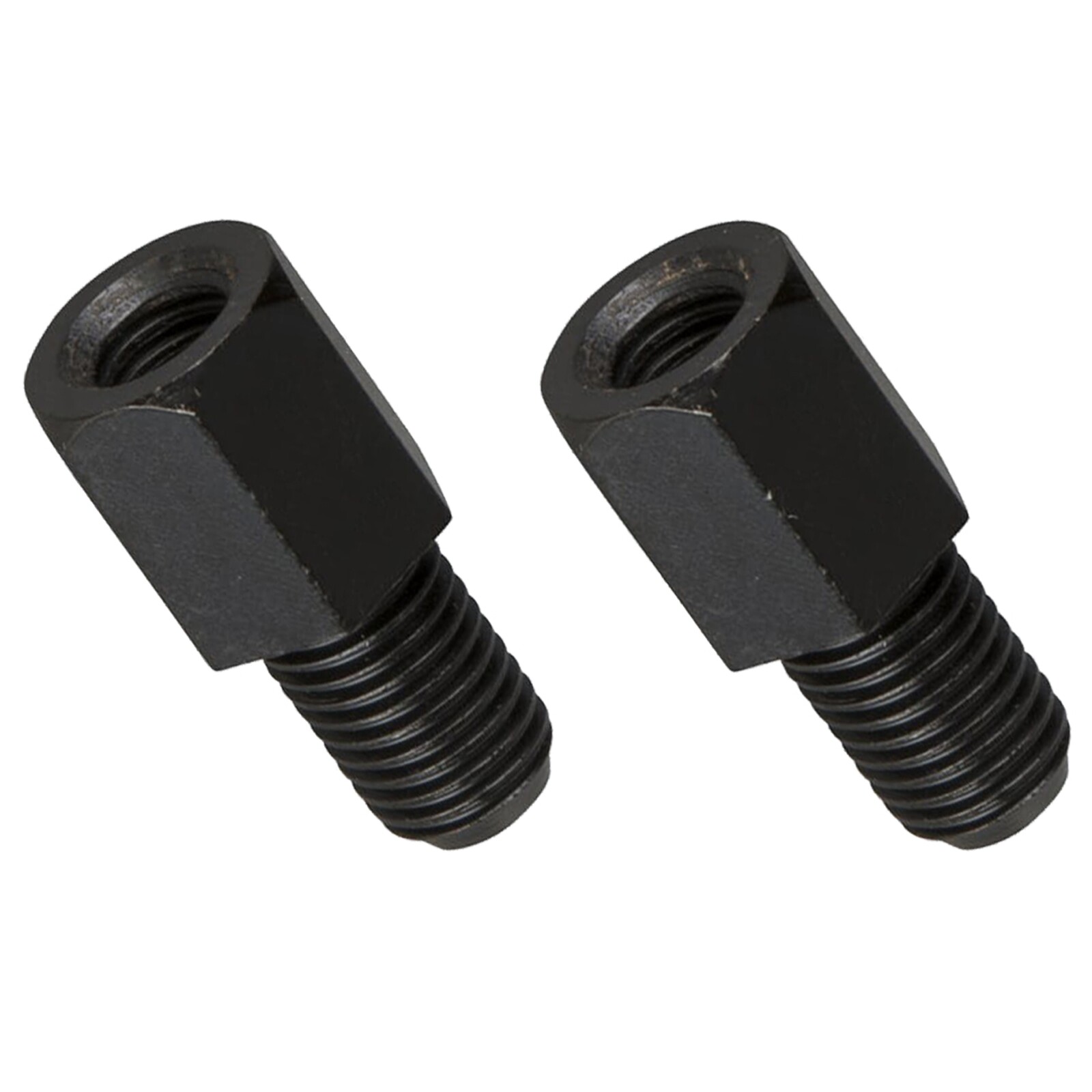 Pair Motorcycle Motorbike Scooter Mirror Adaptor Clockwise Converts M10mm Black