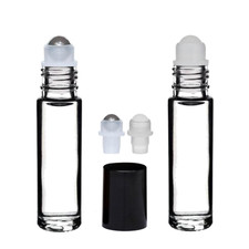 Glass Roll On Bottles, QTY: 144, 10 ml Essential Oil Roller Bottles, 1/3 oz
