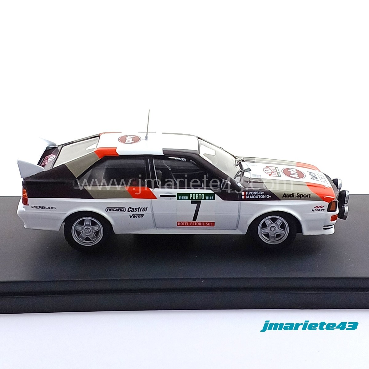 Trofeu Audi Sport Quattro 1000 Lakes 1984 N°7 Mouton/Pons 1/43, Résine, Prévente