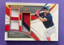 2022 Immaculate Connor Wong Holo Gold Dual Patch Rookie RC #15/25 Red Sox