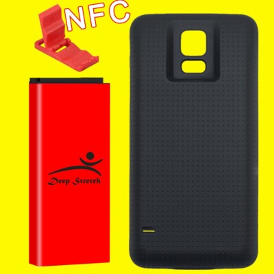 High Capacity 9000mAh Extended NFC Battery Back Cover f Samsung Galaxy S5 G900R4
