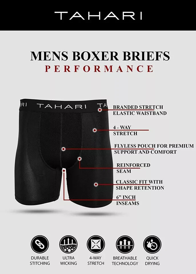 Tahari Men's Performance Boxer Briefs 3 Pack Size XL NEW GREAT BUY! eBay