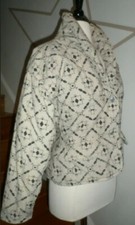 Vintage Naf Naf Logo Theme Puffer Jacket 80s 90s womens large cotton Paris 