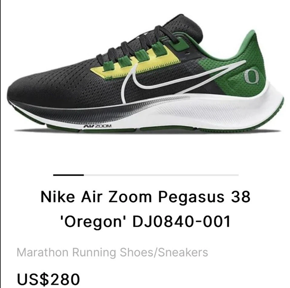 Nike Air Zoom Pegasus 38 Oregon for Sale | Authenticity Guaranteed