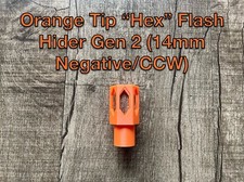 Airsoft "Hex" Orange Tip Gen 2 14mm Negative/CCW 