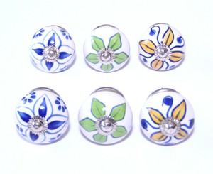 Schrankknöpfe / Möbelknopf rund Keramik /mit Blumen /Mehrfarbig | eBay