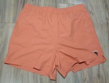 Caribbean Roundtree Yorke Size Large Coral New Men's Swim Trunks Shorts