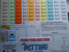 RACE NIGHT TICKETS 20 PER RUNNER - PERFORATED EACH RACE DIFFERENT COLOUR 9 RACES