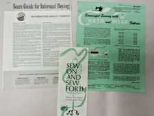 3 1970s Sewing Educational Pamphlets Lot: Fabric Information