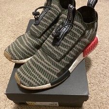 adidas gazelle silver green womens adidas NMD_R1 Primeknit Shoes - Men's - Dark Green / Night Cargo / Hi-Res Green main image 0
