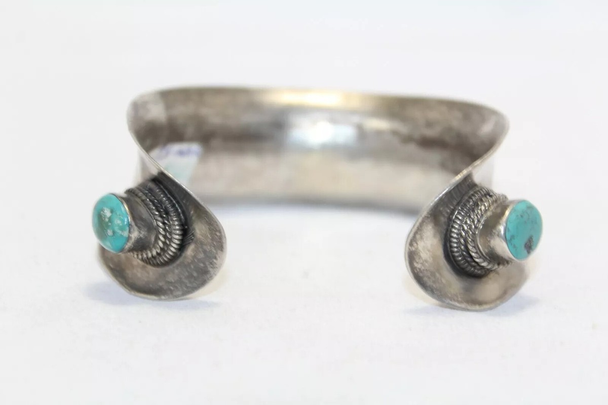 アクセサリー Vintage Silver Turquoise Bangle 925 Turquoise Bangle, Sterling Silver Bangle, Boho Open Cuff