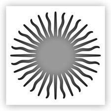 Sun 4 Stencil - Choose a Size - Laser-Cut Reusable Plastic