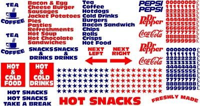 Menu Number Stickers & Vinyl Graphics For Food Trucks, Catering Trailers & Burger Vans