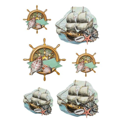 3-D Relief Sticker Maritime 2, DIN A 4, Self Adhesive, Colored - NEW - Picture 1 of 1