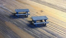 HO Scale 1:87 PICNIC TABLE (2pk)