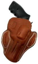 Right Hand Brown Leather Open Top Belt Holster for TAURUS TRACKER 44 4"