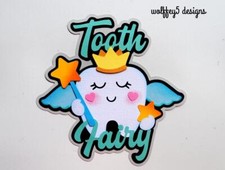CRAFTECAFE TOOTH FAIRY TITLE premade paper piecing scrapbook diecut piece page