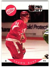 1990 Pro Set #66 Shawn Burr Corrected Version, Detroit Red Wings