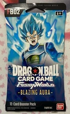 Dragon Ball Z Fusion World Blazing Aura FB02 Sleeved  Booster Pack VEGETA Ver.