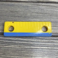 HIT Bob The Builder 2005 Plastic Ruler Yellow Blue Pretend Play Tool 