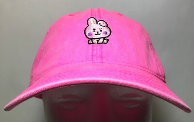 BTS Baby Cooky BT21 Neon Pink Color Dad Hat Adjustable Buckle