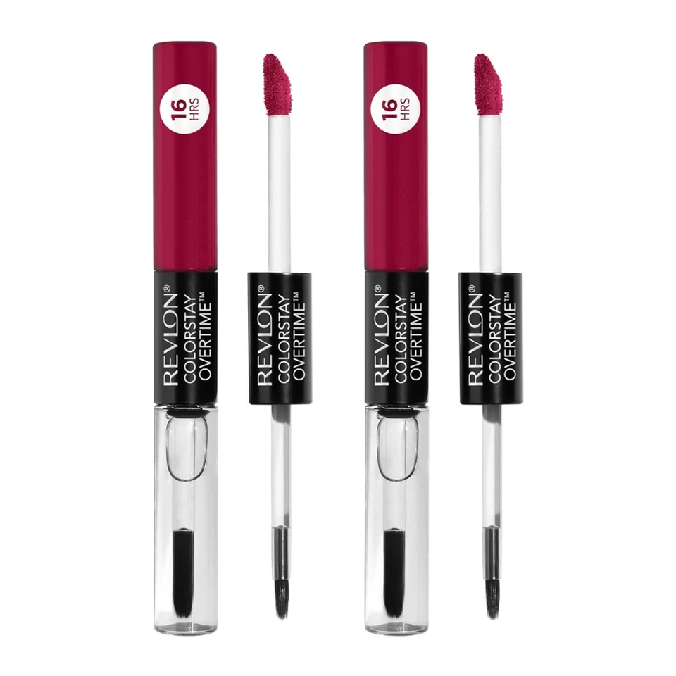 Revlon Colorstay Overtime Dual Ended Lipcolor - 010 Non Stop Cherry x2