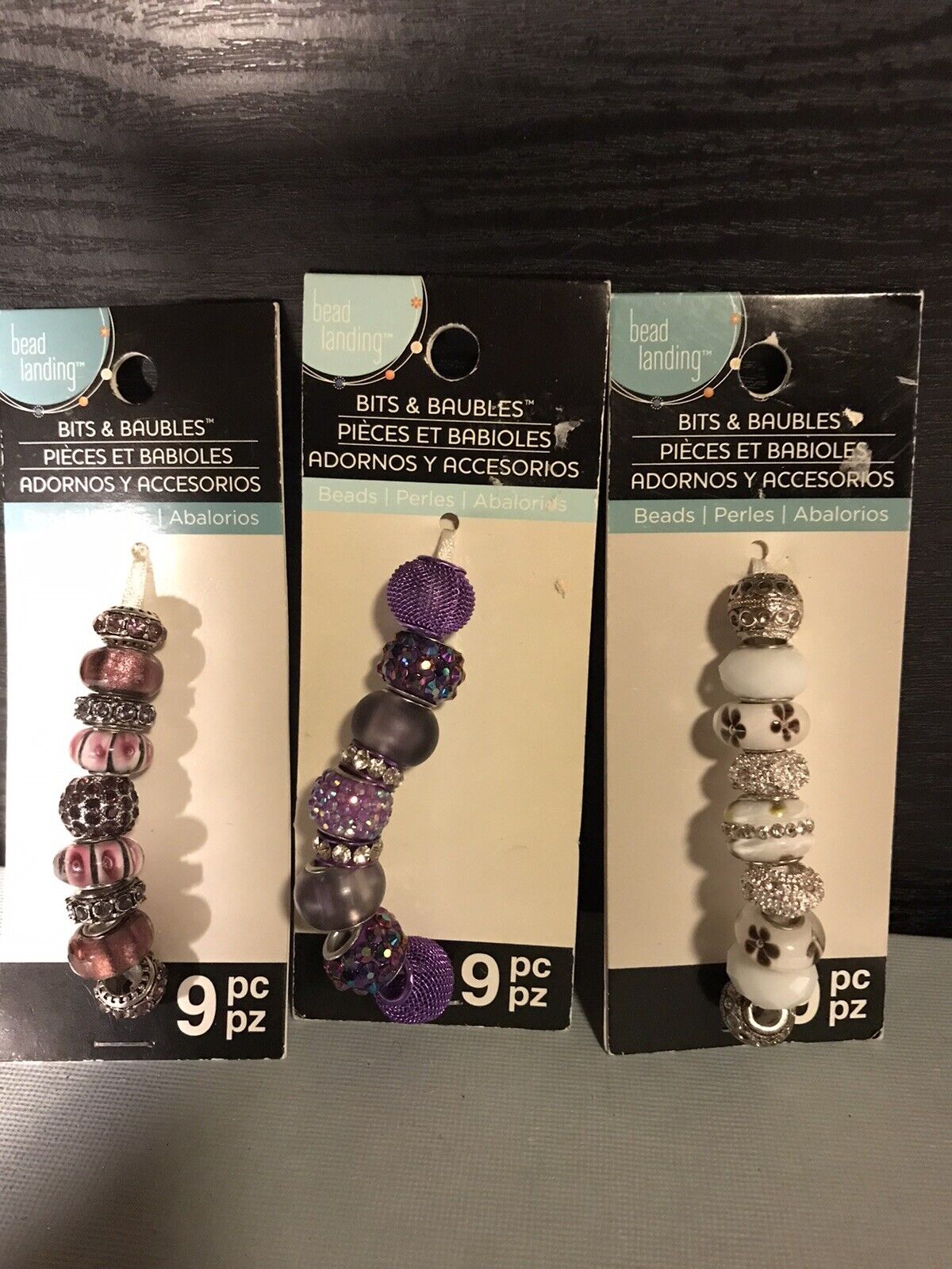 Bead Landing Bits & Baubles Lot Of 3 Packs NEW colorful Beads Jewelry DIY NIP
