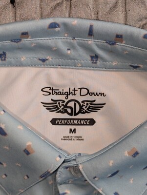 Straight Down Performance Polo Shirt All OverPrint Cocktails AOP 