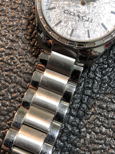 COACH Watch All Stainless WR30M 39mm Silver Tone Unisex Wristwatch 6” - Picture 14 of 23