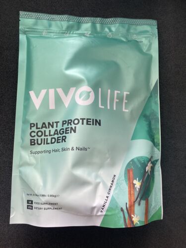 Vivo Life Plant Protéin Collagen Builder Vanille Cannelle 900g - Afbeelding 1 van 2