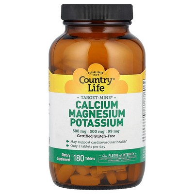Target-Mins , Calcium Magnesium Potassium, 180 Tablets