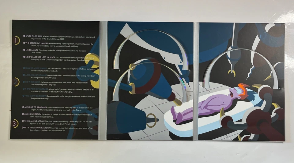 Futurama - Volume 1 & 2 (DVD, 7-Disc Set, 1999) French version included, Mint! - Image 3 of 4