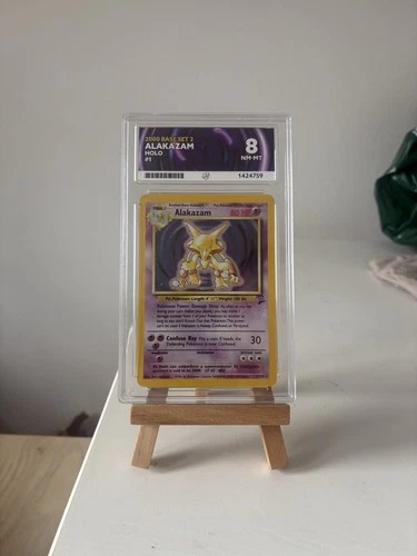 Nintendo Pokémon TCG Base Set 2 2000 Alakazam Holo Rare #1/130 Ace 8