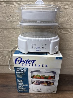 Sunbeam Oster Instant Steam 4711 Food Rice Steamer 2 Tier 6 Quart Clean